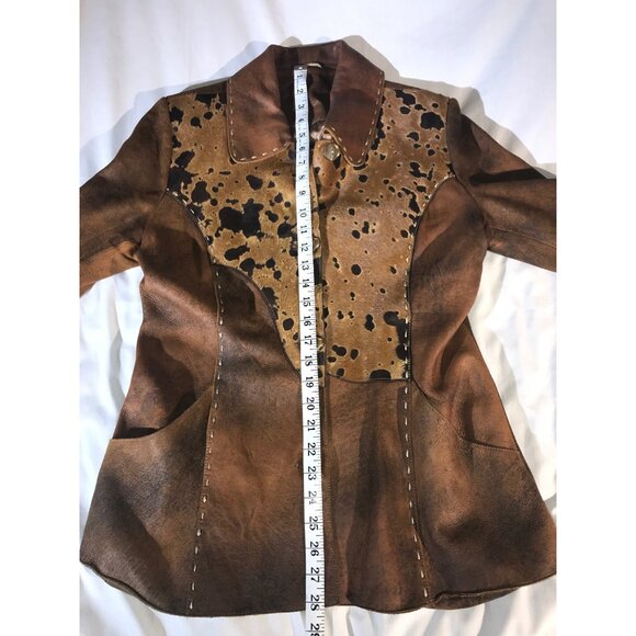 Fresco Clothing Women's Brown Western Pelle Leather Jacket - Picture 4 of 9